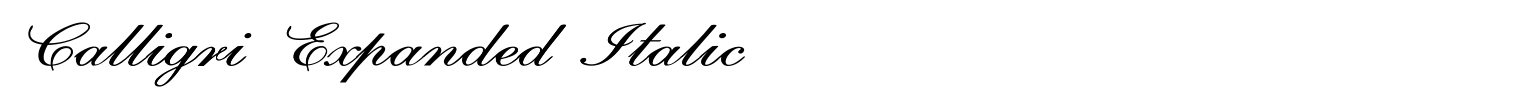 Calligri Expanded Italic